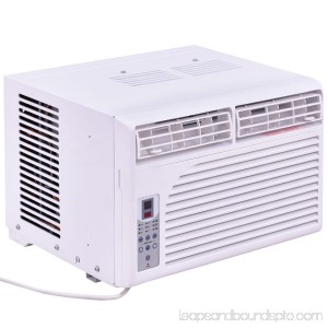 Goplus 6K BTU White Compact 115V Window-Mounted Air Conditioner With Remote Control