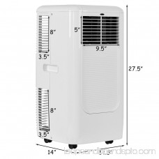 Costway Portable 10000BTU Air Conditioner Cooling Dehumidify Timer Remote w/ Window Kit