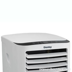 Danby 8000 BTU Electronic LED Portable Dehumidifier and Air Conditioner, White