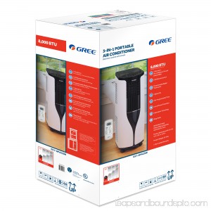 Gree 3-IN-1 250-SQ FT Portable Air Conditioner (115 Volt, 6,000 BTU) GRPE06SHR4W 565869087