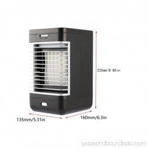 Portable Quiet Evaporative Air Cooler Indoor Air Conditioner with 2-Speed Fan & Humidifier, Battery Operated