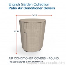 Budge English Garden AC Covers, Round - 34Diameter x 30High (Tan Tweed) 555796174