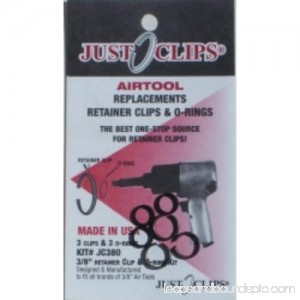 Just Clips 380-12 3/8 Anvil Retainer Clip And O-ring Kit, 12 Pack