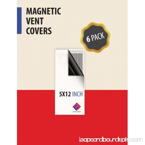 Magnetic Vent Cover 5x12'' (6 Pack)- , Perfect for RV, Home HVAC, AC And Furnace Vents