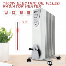 1500W Electric Oil Radiator Space Heater Room Thermostat Radiant