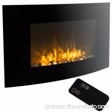 35 Electric Fireplace 1500W Heat Adjustable Electric Wall Mount Heater with Remote