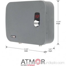 Atmor ThermoPro 24kW/240-Volt 4.6 GPM Stainless Steel Digital Tankless Electric Water Heater with Self-Modulating Technology 562926939