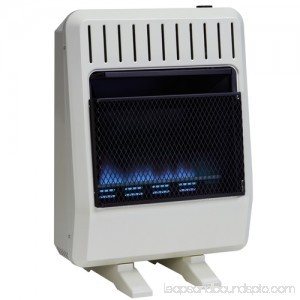 Avenger Dual Fuel Ventless 20,000 BTU Natural Gas / Propane Wall Mounted Heater with Automatic Thermostat