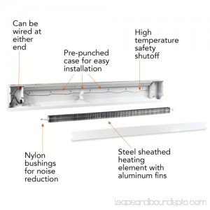 Baseboard Heater 1500W White 6 Ft.