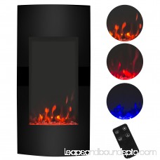 Best Choice Products 1500W Heat Adjustable Vertical 38 Wall Mount Electric Fireplace Heater Remote Multi Color Flames