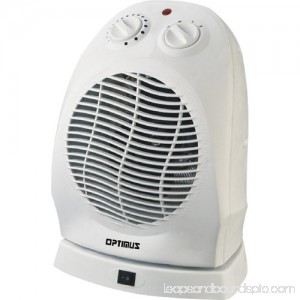 Optimus Electric Portable 2-Speed Oscillating Fan Heater with Thermostat, HEOP1382 552272933