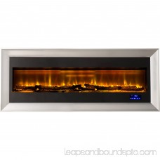 Prokonian 63 Wall Mounted Electric Fireplace with Space Heater SPB15029A, Pewter 556099243