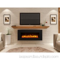 PuraFlame 50" Serena Wall Mounted Flat Panel Electric Fireplace with Remote Control, 1500W, Black   567143890