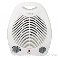 Vie Air 1500W Portable 2-Settings White Office Fan Heater with Adjustable Thermostat 565285338