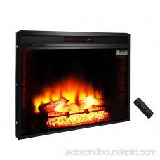 Zimtown 33 Fireplace Electric Embedded Insert Heater Glass Log Flame Remote Control Home ,5200BTU