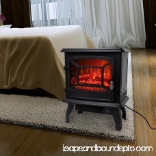 Zimtown Free Standing Electric 1400W Fireplace Heater Fire Flame Stove Wood Adjustable