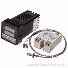 100-240V Digital PID REX-C100 0 to 400℃ Temperature Controller Control + max.40A SSR + K Thermocouple Probe 1300 Degree Probe