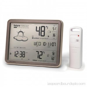 AcuRite 75077A3M Wireless Weather Station with Large Display, Wireless Temperature Sensor and Atomic Clock 553329000