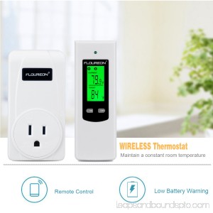 Floureon Wireless RF Plug In Thermostat Heating Cooling Temperature Controller TS-808 US