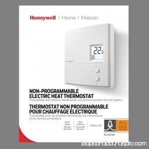 Honeywell Digital Line Volt Thermostat, Baseboard Non-Programmable (RLV3150A1004/E)