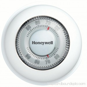 Honeywell The Round Non-Programmable Manual Thermostat, Heat Only (CT87K1004/E1) 001119897