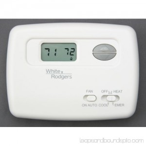 White-Rodgers 1F79-111 Digital Non-Programmable Heat Pump Thermostat with Lighted Display