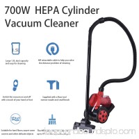 Costway Vacuum Cleaner Canister Bagless Cord Rewind Carpet Hard Floor w HEPA Filtration   