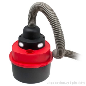 Car Vacuum, Mighty Portable Travel Inflator Wet Dry Vacuum Car, Black-red