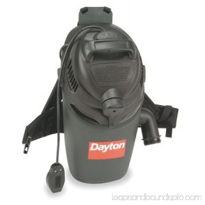 DAYTON Backpack Vacuum, Ind/Comm, Single-Stg Mtr, CFM 115, SP 52 1TFX2