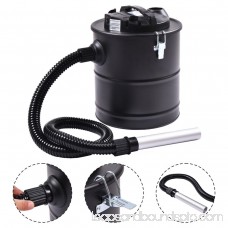 GHP 1000W C Black 5.3-Gallon Tank Capacity Ash Vacuum Cleaner with HEPA Filter