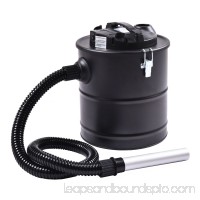 GHP 1000W C Black 5.3-Gallon Tank Capacity Ash Vacuum Cleaner with HEPA Filter   