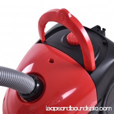 GHP Home Red 9Lx13Wx8H Portable & Compact Canister Vacuum w 1.5L Dust Capacity