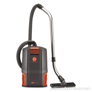 Hoover Commercial HushTone Backpack Vacuum Cleaner, 11.7 lb., Gray/Orange 555668421