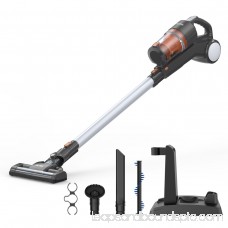 Mliter Cordless 22.2V Lithium-ion Rechargeable 2 in 1 Handheld Vacuum Cleaner Lightweight, With HEPA Filtration, Crevice Tool & Brush Accessories (Black/Orange)