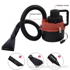 New Portable Car Vacuum Cleaner, Powerfull Mini Auto Car Vacuum Cleaner Wet and Dry DC 12V Easy and Hassle-free Cleaning Process, Black Red
