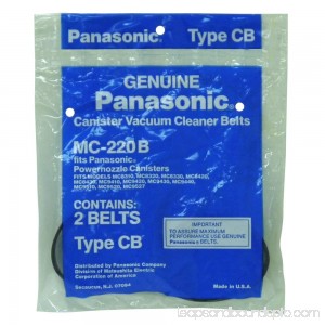 Panasonic Type CB, MC883, 8220, 9440 Canister Vacuum Cleaner Flat Belts 2Pk # MC-220B