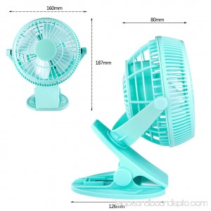 5 inch Portable with Clip USB Desktop Fan for Home Office Baby Stroller Car lapttop Study Table Gym Camping Tent 570788436