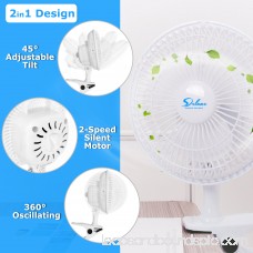 6 2-Pack 2-Speed Adjustable Tilt Whisper Quiet Commercial Clip-On-Fan by Simple Deluxe