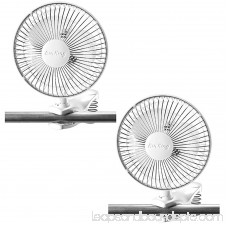 Air King 6 Inch Commercial 120V Personal Clip On Fan Air Circulator (2 Pack)