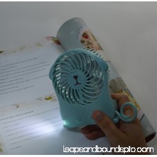 Bangcool Mini Fan Rechargeable Portable Personal Desk Fan with LED Light