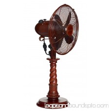 DecoBREEZE Oscillating Table Fan 3-Speed Air Circulator Fan, 10-Inch, Fir Bark 566232845