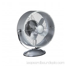DecoBREEZE Retro Fan Air Circulator Table Fan with Full Pivot Fan Head, Black 566235234