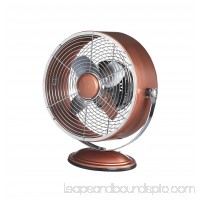 DecoBREEZE Retro Fan Air Circulator Table Fan with Full Pivot Fan Head, Black   566235234