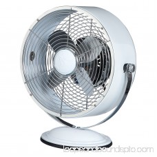 DecoBREEZE Retro Fan Air Circulator Table Fan with Full Pivot Fan Head, Blue 566232893