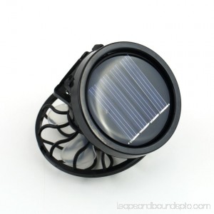 Fan New Energy Saving Clip-On Solar Cell Fan Sun Power Energy Panel Cooling Black