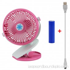 GPCT Clip-On Desk Personal Quiet Table Fan. Energy Efficient/Micro USB Powered Cooling Office Desktop Fan- Traveling/Camping/Fishing/Hiking/Backpacking/BBQ/Baby Stroller/Picnic/Biking/Boating (Purple)