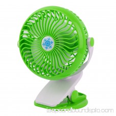 GPCT Clip-On Desk Personal Quiet Table Fan. Energy Efficient/Micro USB Powered Cooling Office Desktop Fan- Traveling/Camping/Fishing/Hiking/Backpacking/BBQ/Baby Stroller/Picnic/Biking/Boating (Green)