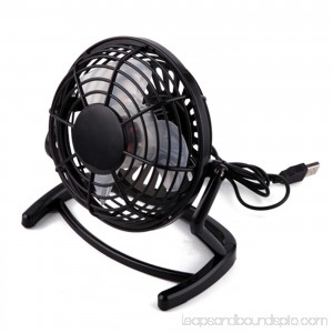 HDE USB Powered Desk Fan Personal Air Blower for PC Notebook La ptop (Black) 570173435