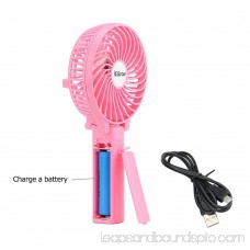 iEGrow Portable USB Mini Battery Fans with Umbrella Hanging and Metal Clip(Pink)