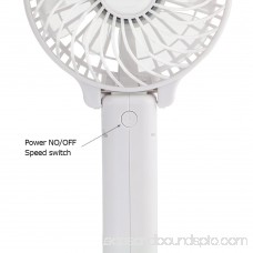 iEGrow Portable USB Mini Battery Fans with Umbrella Hanging and Metal Clip (White)